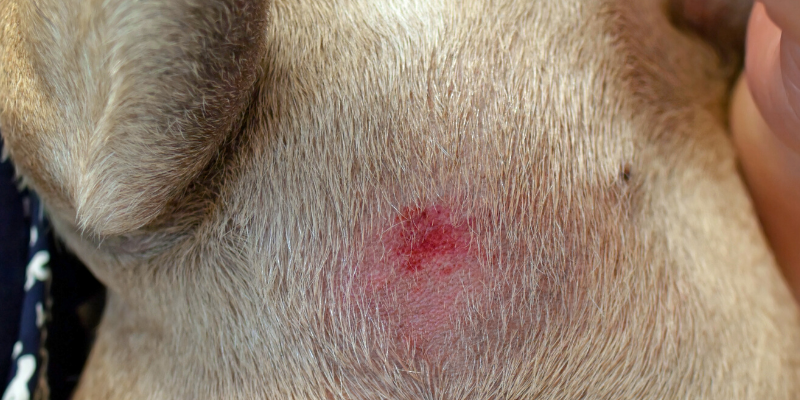 reddening of skin, hot spots, skin conditions, veterinary, emergency vet, pet health, dog health, dog skin conditions, acute moist dermatitis, pyotraumatic dermatitis, veterinary dermatitis, itchy pets, irritated skin, Animal Emergency & Referral Center of Minnesota