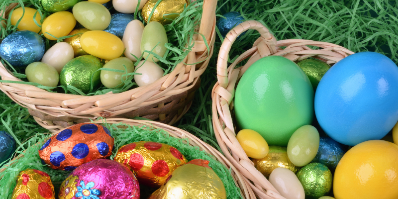 Easter baskets, plastic grass, Easter eggs, chocolate eggs, Easter pet dangers, Easter pet hazards, Easter pet toxins, Easter pet safety, pet owners, pet parents, holiday pet dangers, pet emergency, Animal Emergency & Referral Center of Minnesota, St. Paul emergency vet, Oakdale emergency vet, emergency veterinarian, Twin Cities emergency vet, Minnesota emergency vet