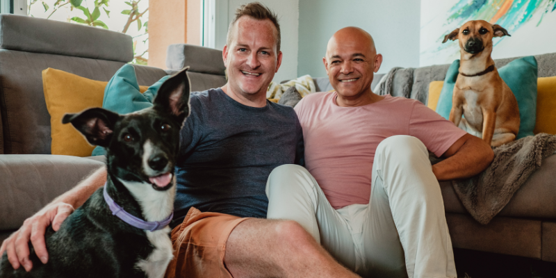 two dads, dogs, Father's Day gifts, pet dads, pet toxins, pet hazards, pet health, Animal Emergency & Referral Center of Minnesota