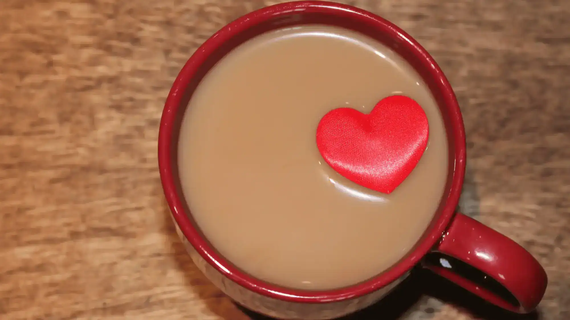Coffee cup with heart shape